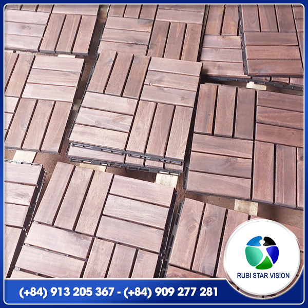 Deck tile - Acacia - 6 slats	